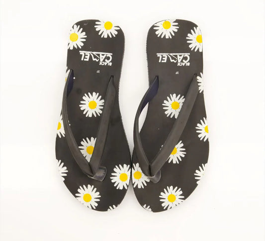 Bonnare Flower Print Daisy Flip-Flop Slippers – For Girls & Women