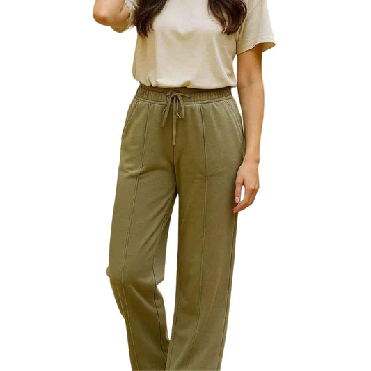 Bonnare Plain Cotton Trousers Bonnare Women