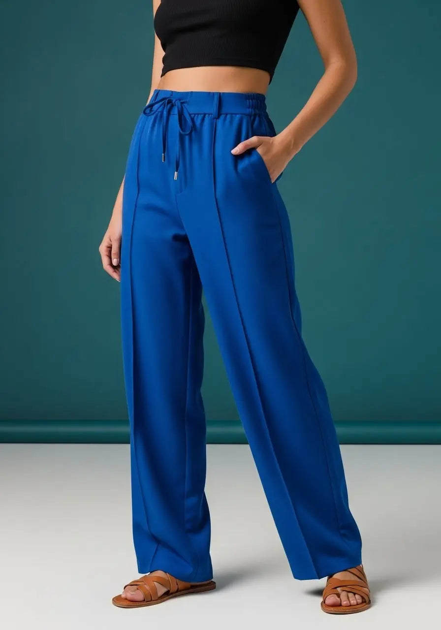 Bonnare Plain Cotton Trousers Bonnare Women