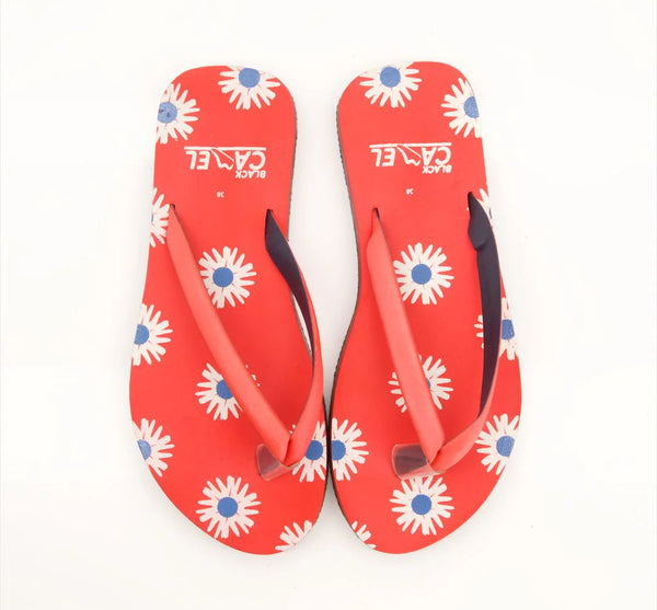 Bonnare Flower Print Daisy Flip-Flop Slippers – For Girls & Women