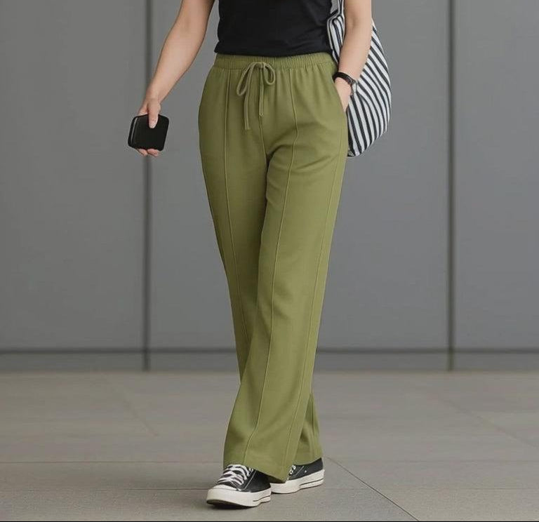 Bonnare Plain Cotton Trousers Bonnare Women