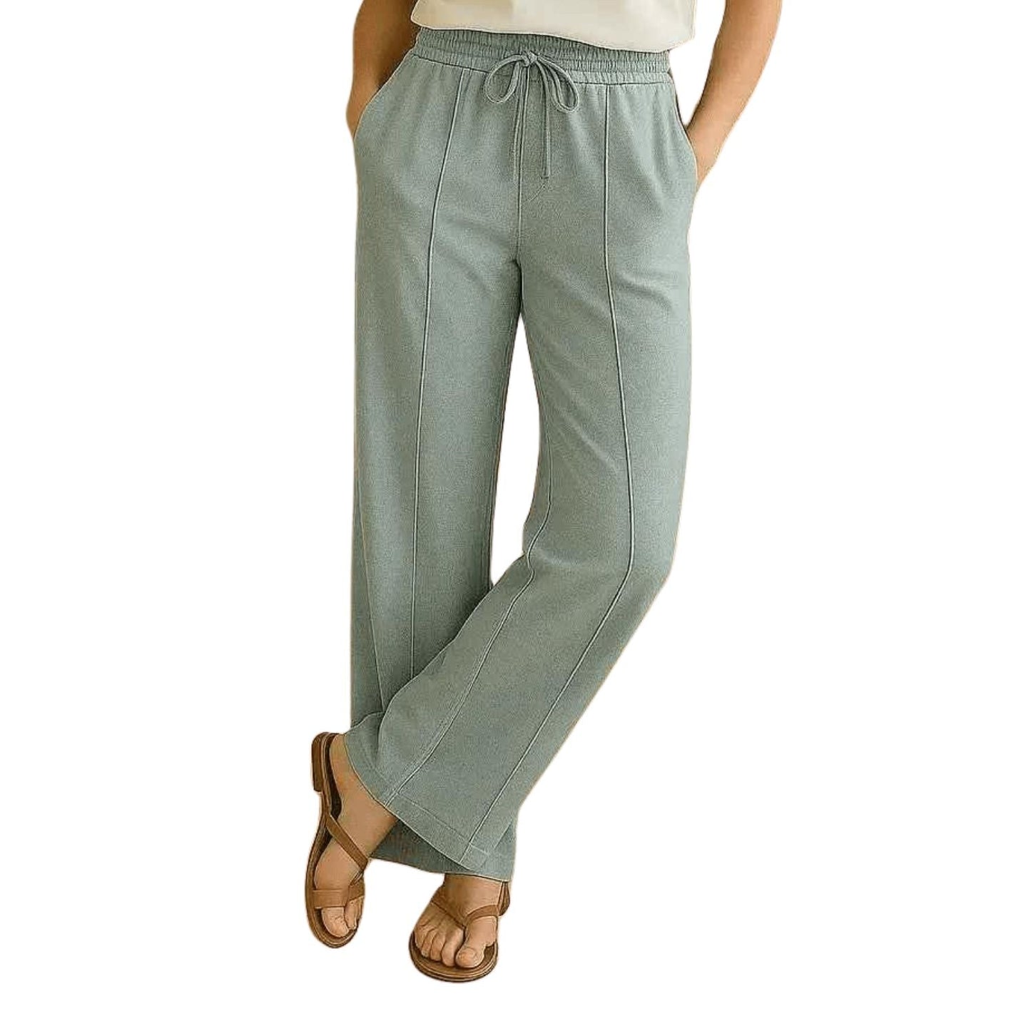Bonnare Plain Cotton Trousers Bonnare Women