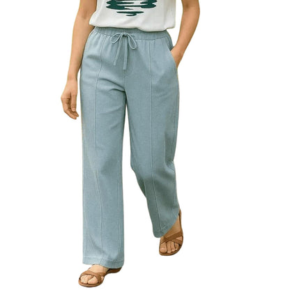 Bonnare Plain Cotton Trousers Bonnare Women