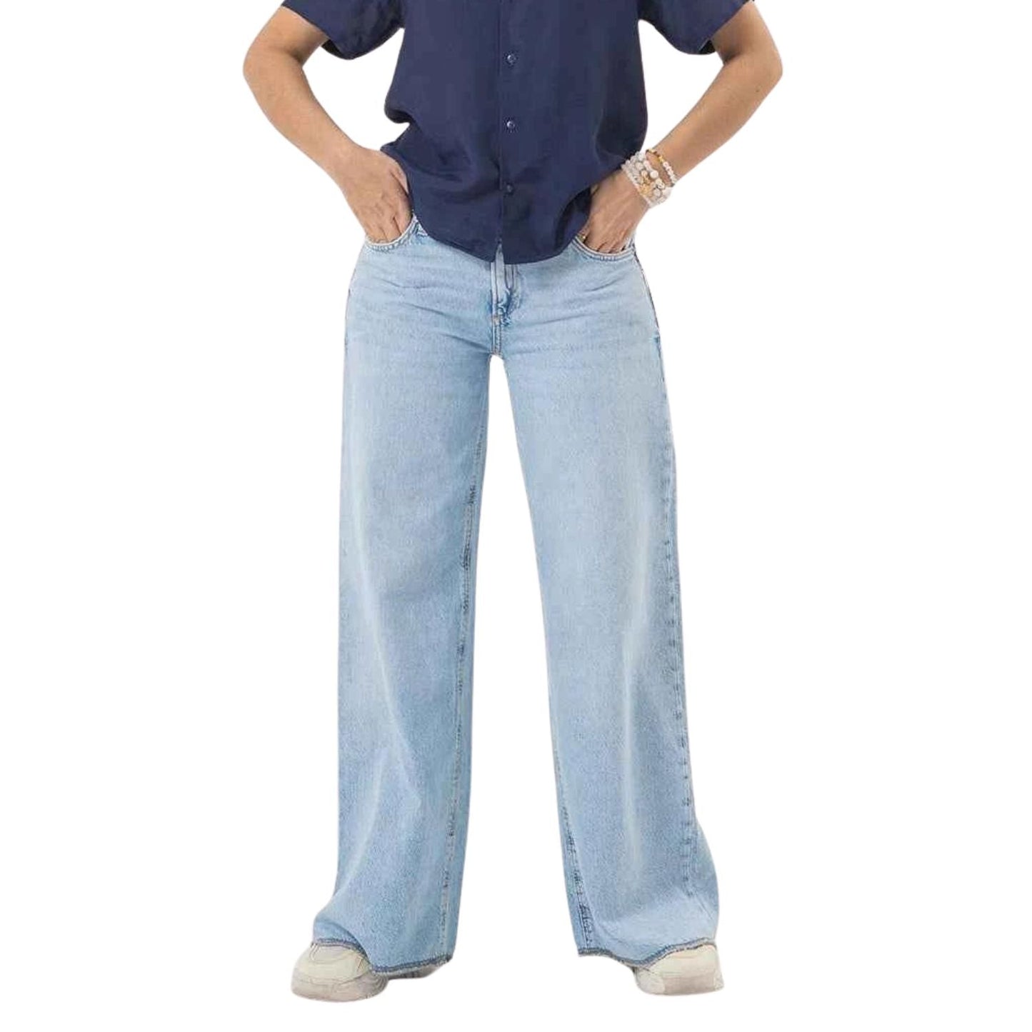 Bonnare Comfortable Wide-Leg Light Blue Jeans Bonnare Women