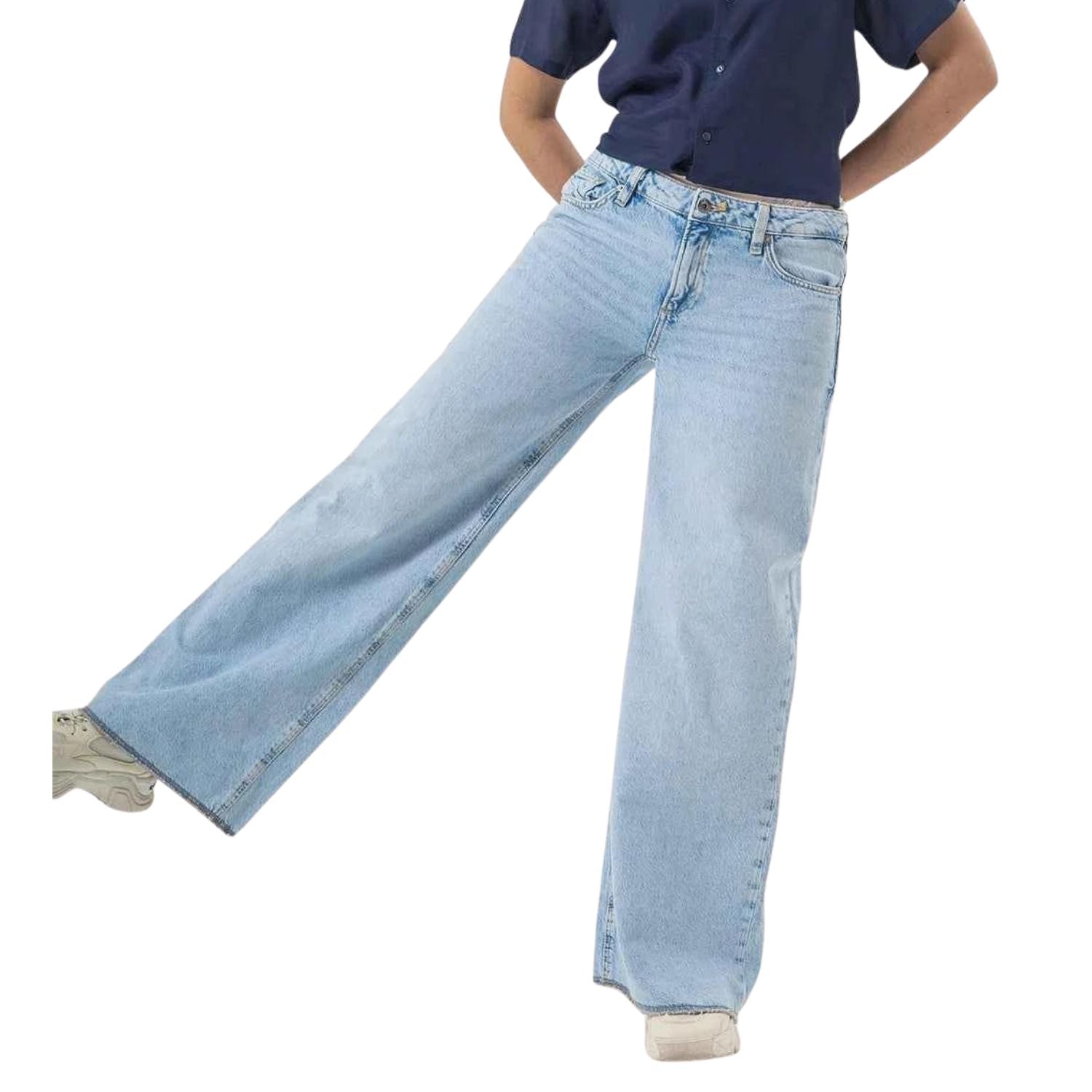 Bonnare Comfortable Wide-Leg Light Blue Jeans Bonnare Women