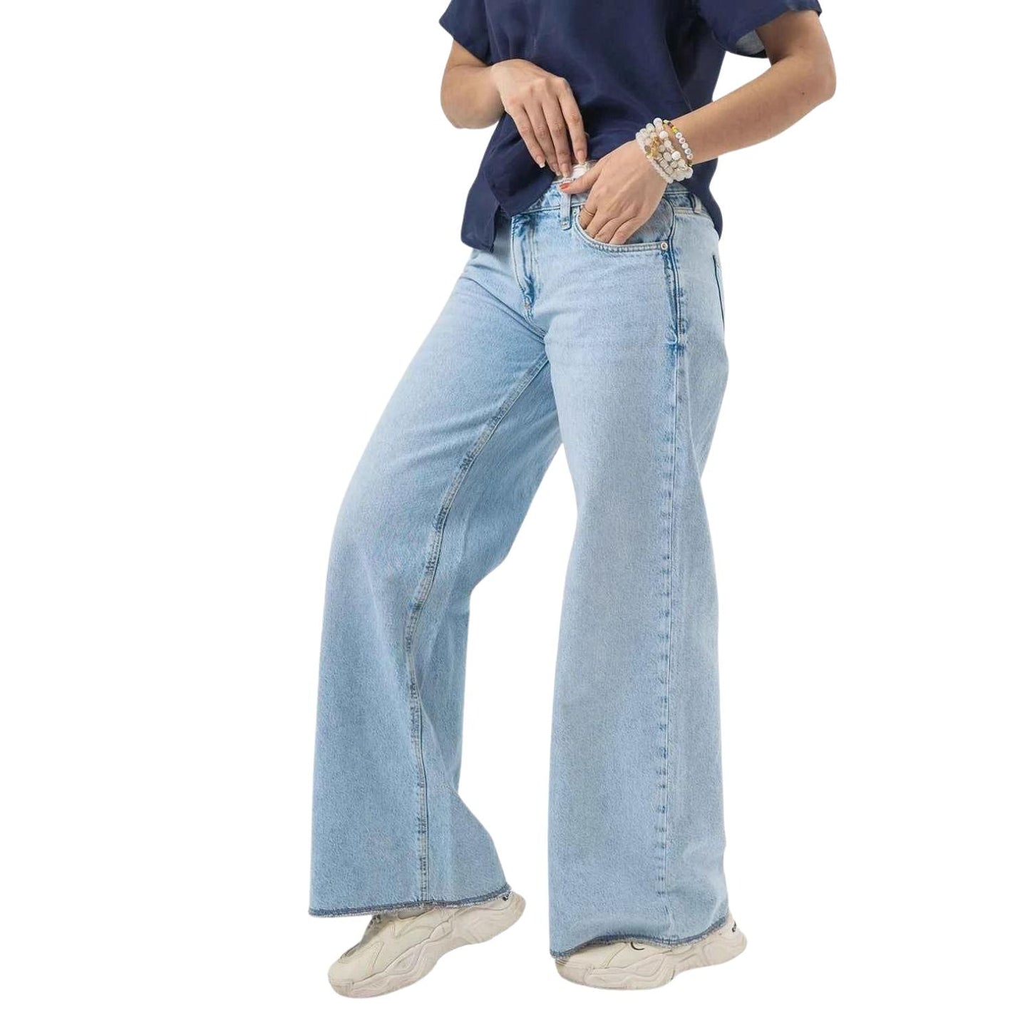 Bonnare Comfortable Wide-Leg Light Blue Jeans Bonnare Women