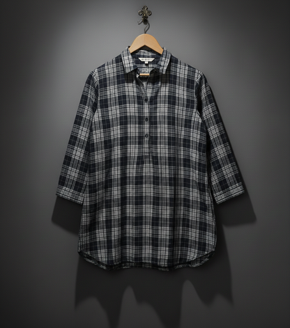 Plaid Tunic Style Shirt - ESPIRIT Bonnare Style