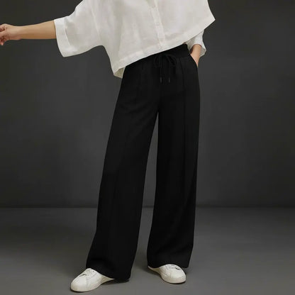 Bonnare Plain Cotton Trousers Bonnare Women