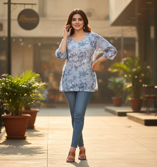 BLUE FLORAL Bonnare Women