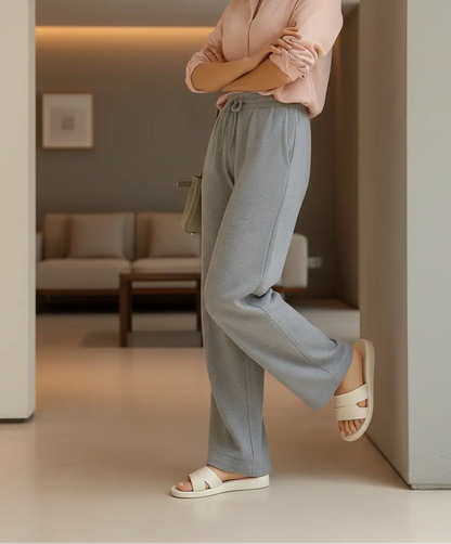 Bonnare Plain Cotton Trousers Bonnare Women