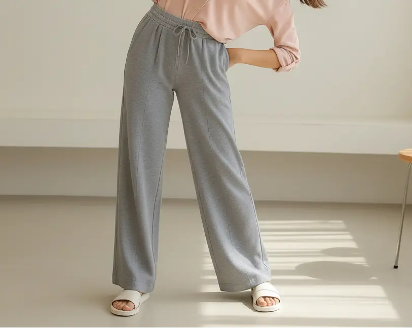 Bonnare Plain Cotton Trousers Bonnare Women